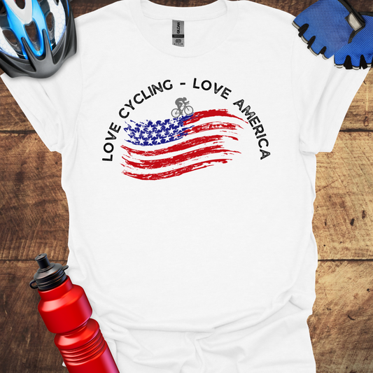 Love Cycling - Love America Art T-Shirt