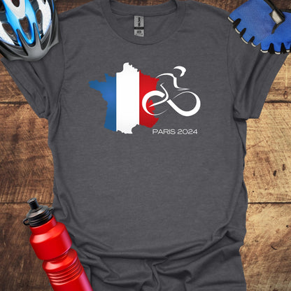 Paris 2024 Olympics Cycling Art T-Shirt