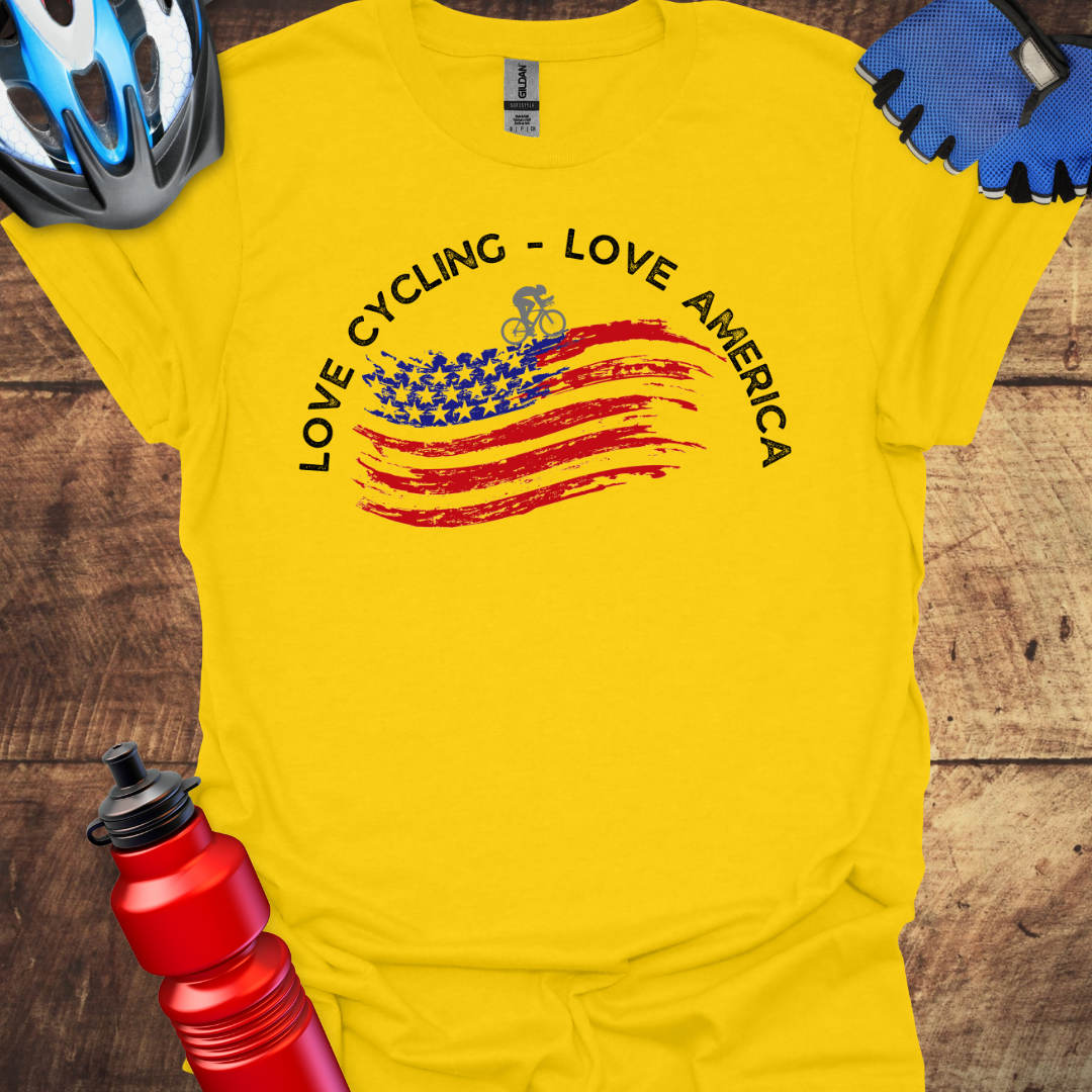 Love Cycling - Love America Art T-Shirt