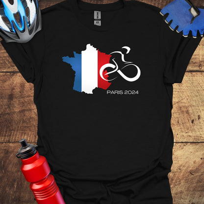 Paris 2024 Olympics Cycling Art T-Shirt