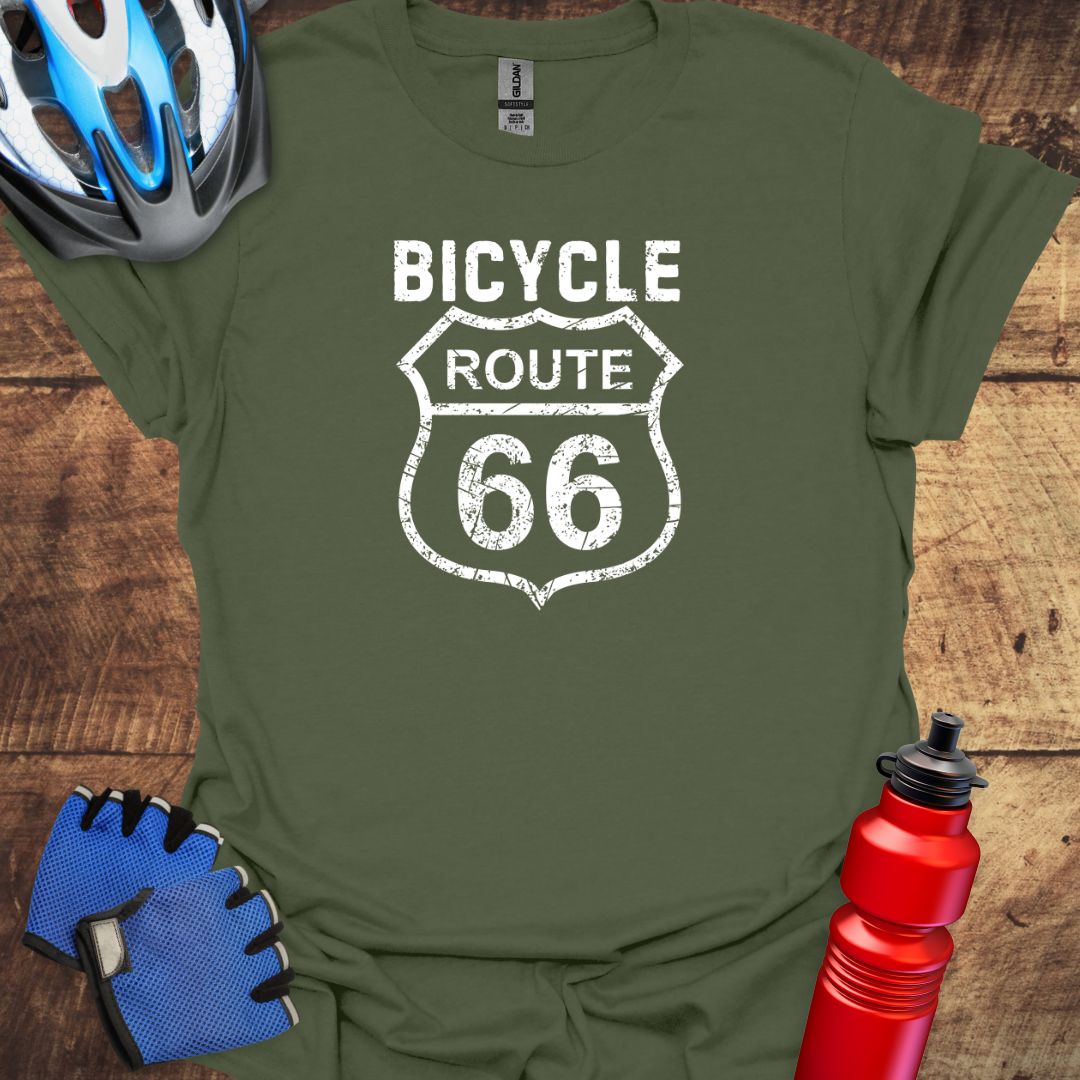 Bicycle Route 66 Cycling T-Shirt