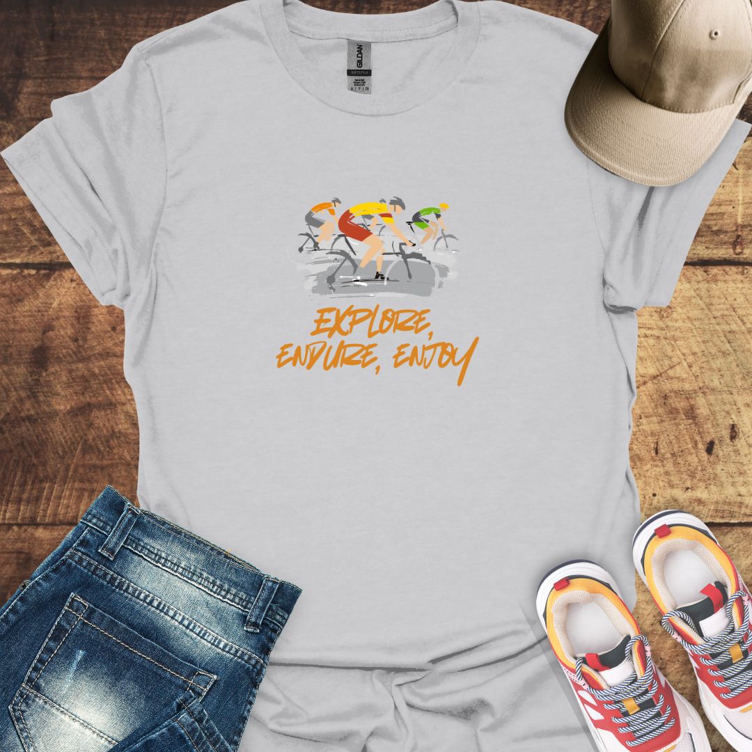 Explore, Endure, Enjoy - Cycling T-Shirt