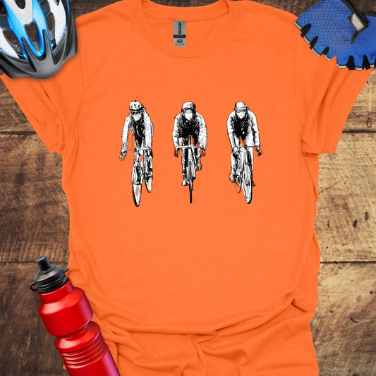 3 Cyclists Cycling Art T-Shirt