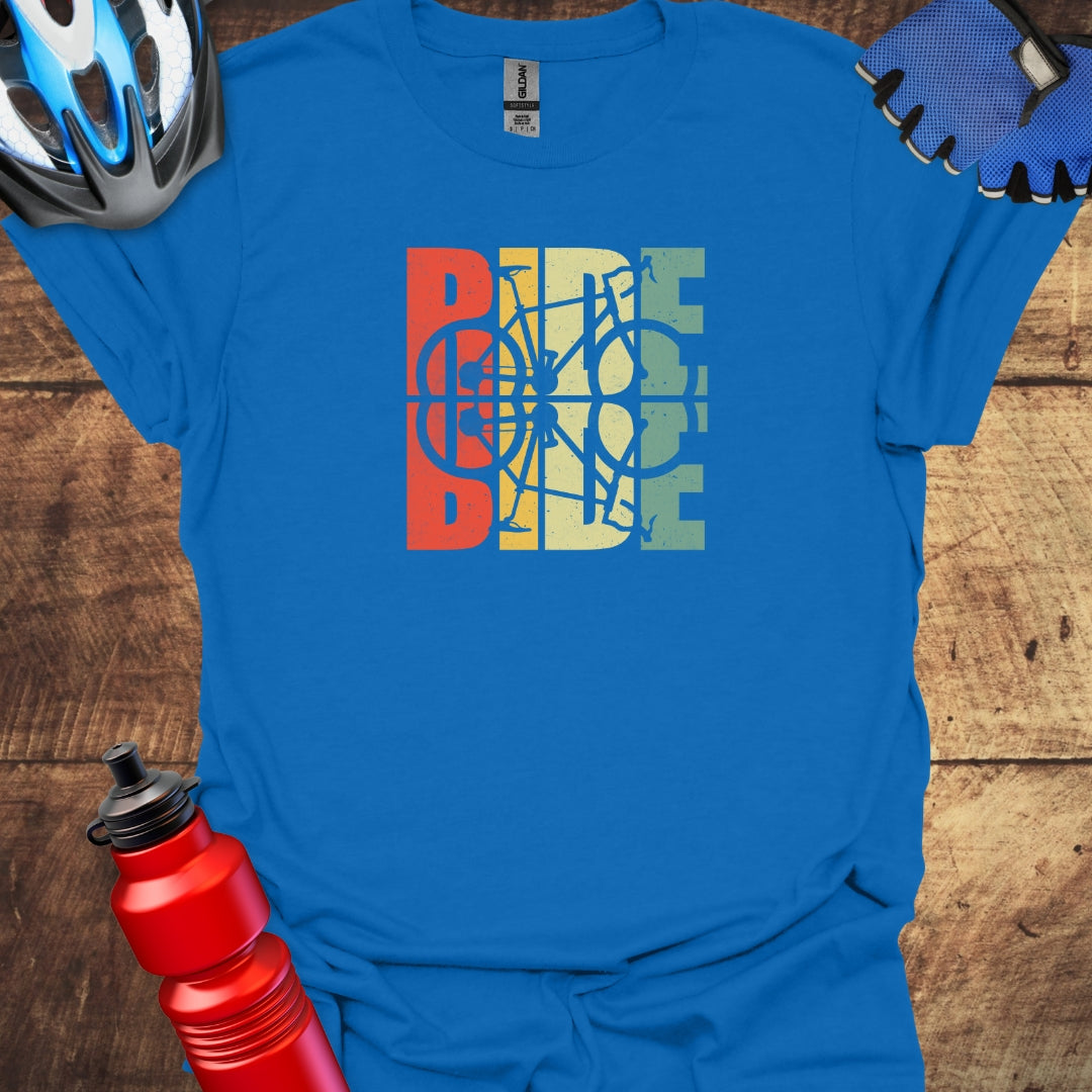 RIDE Mirrored Cycling Art T-Shirt