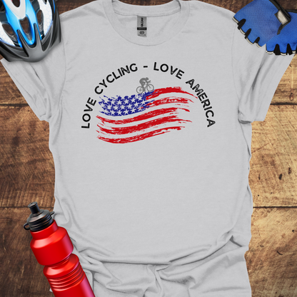 Love Cycling - Love America Art T-Shirt