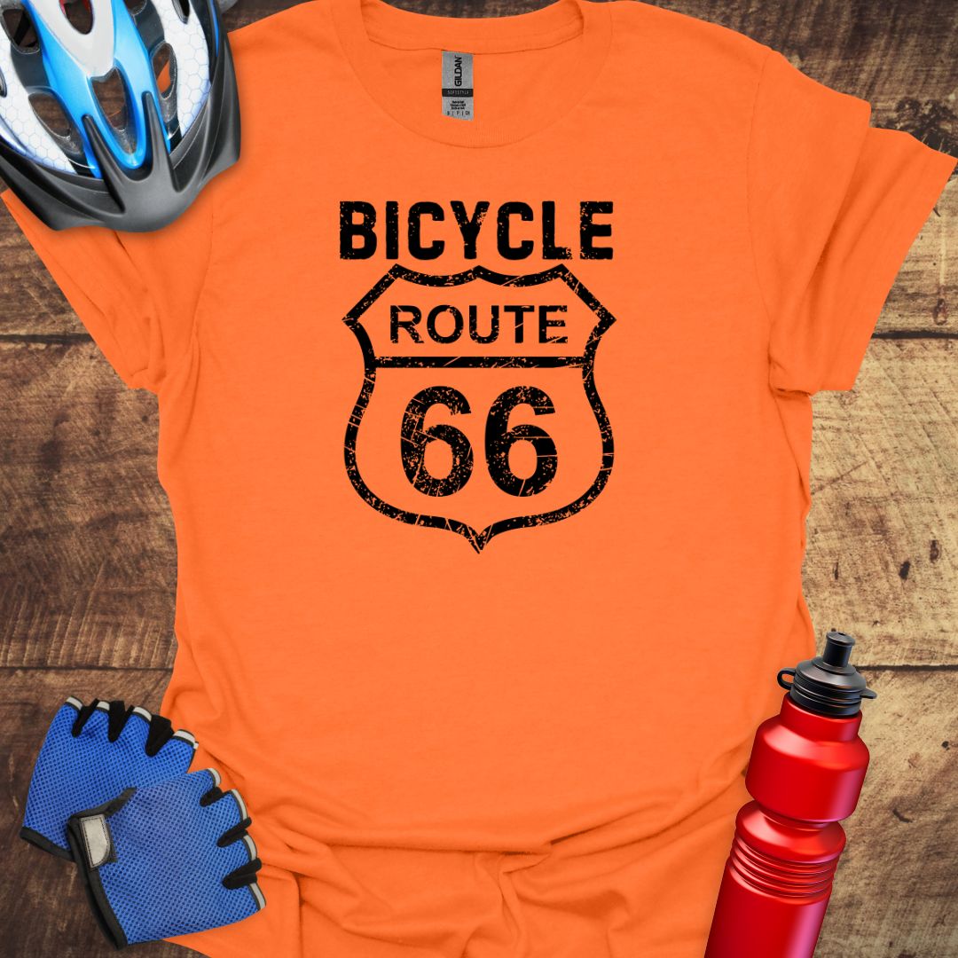 Bicycle Route 66 Cycling T-Shirt