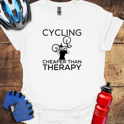 Cycling, Cheaper Than Therapy Cycling T-Shirt