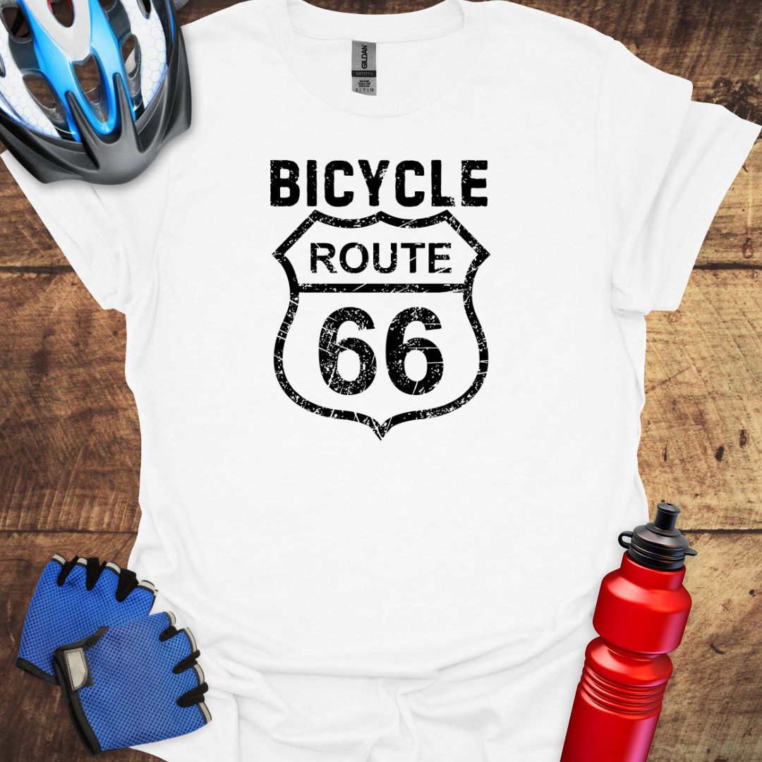 Bicycle Route 66 Cycling T-Shirt