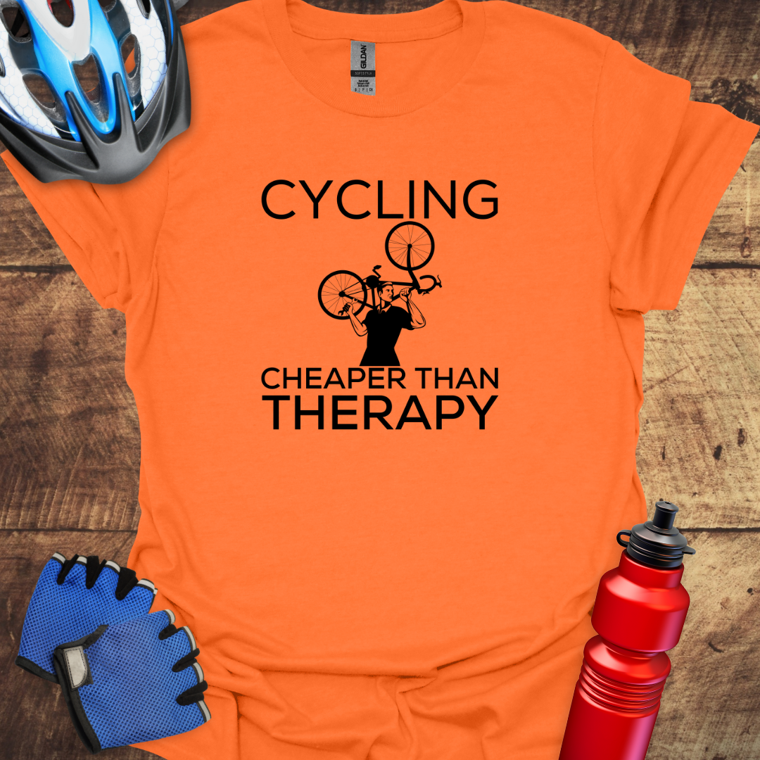 Cycling, Cheaper Than Therapy Cycling T-Shirt