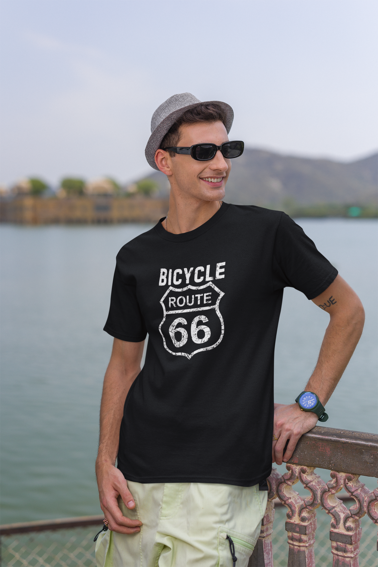 Bicycle Route 66 Cycling T-Shirt